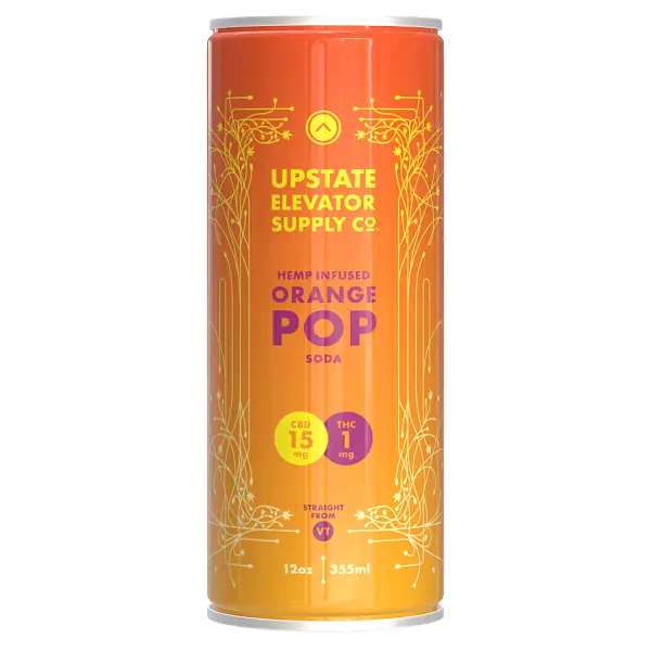 Upstate Elevator Supply Co. 1mg THC Orange Pop Soda