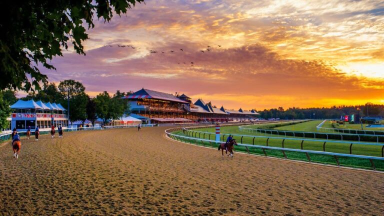 Saratoga Racetrack at Sunset in Saratoga, New York