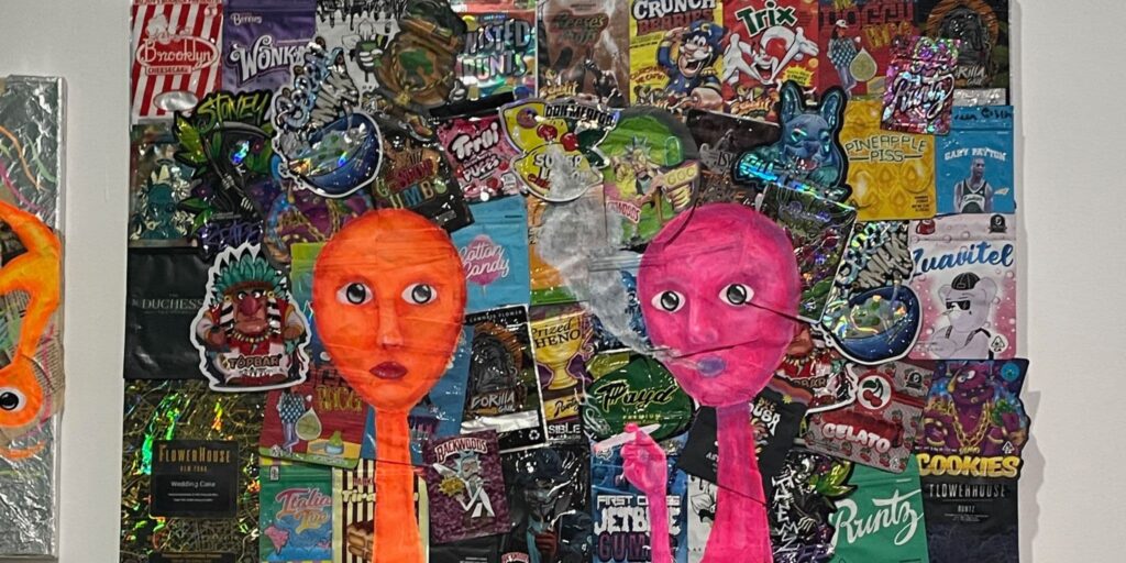 Art by Jemz at Enoch's Cafe in Manhattan New York