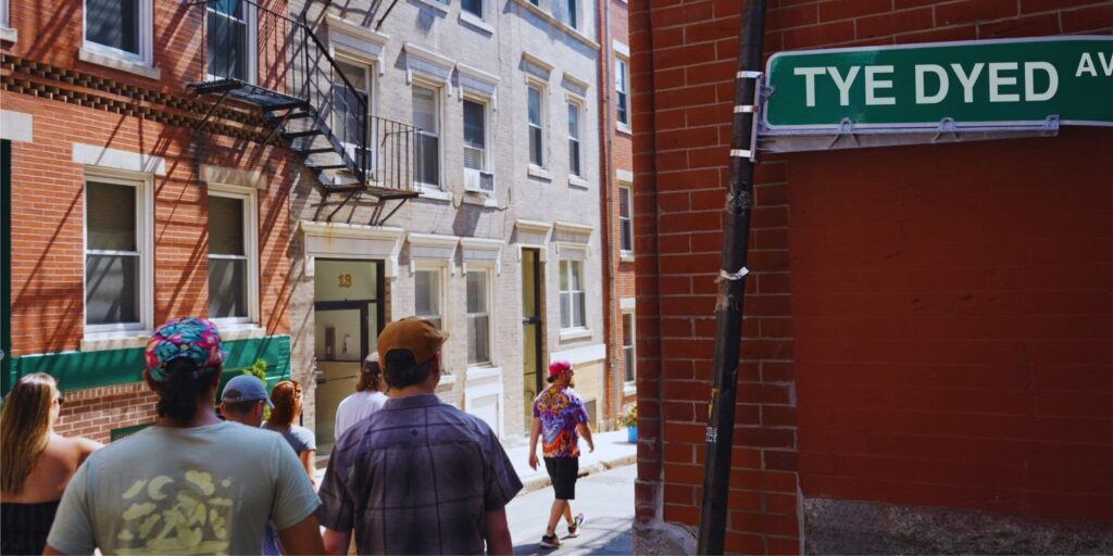 Tye Dyed Ave in Boston Mass
