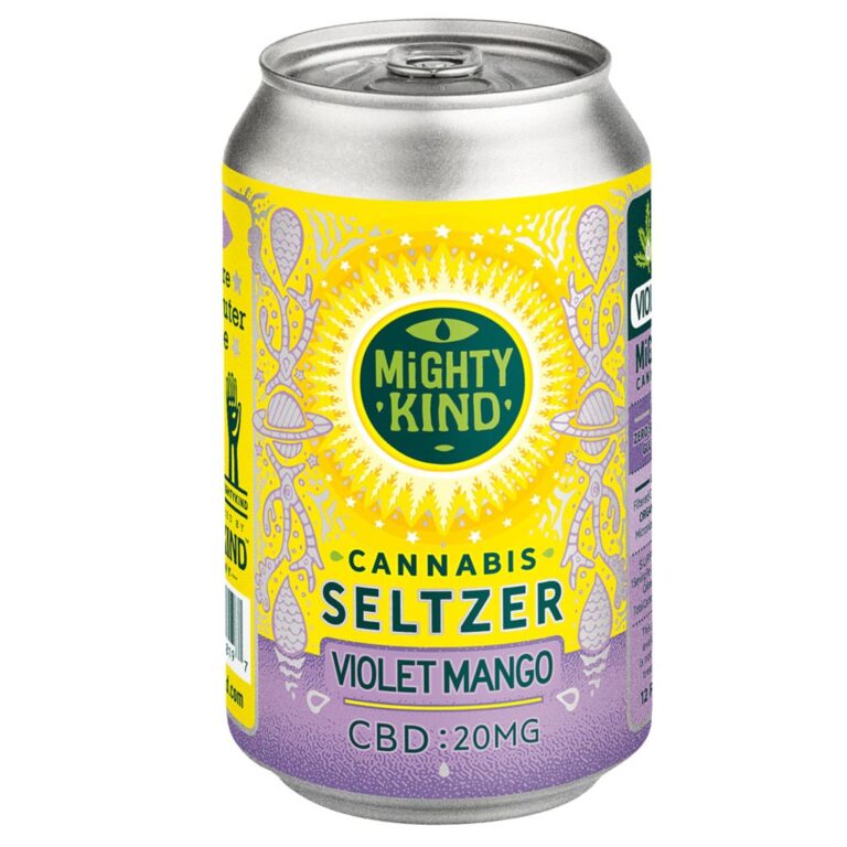 Mighty Kind Violet Mango Cannabis Seltzer