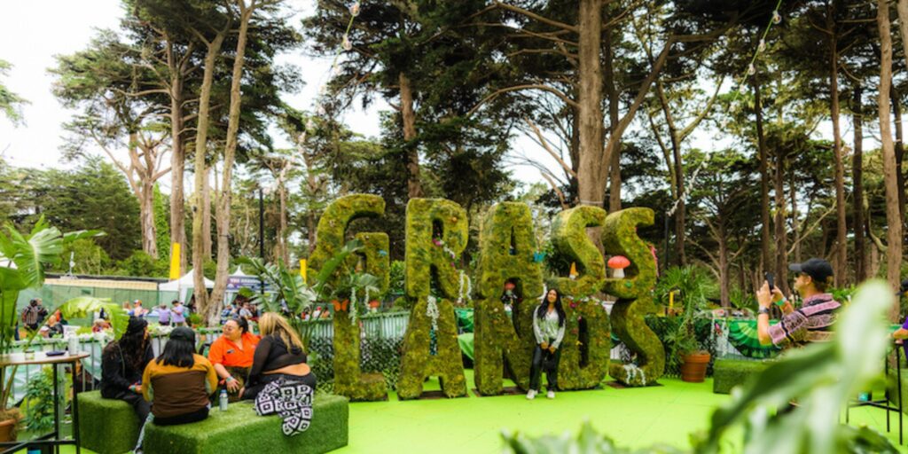 Cannabis-friendly Grass Lands at the Outside Lands Festival in San Francisco, CA