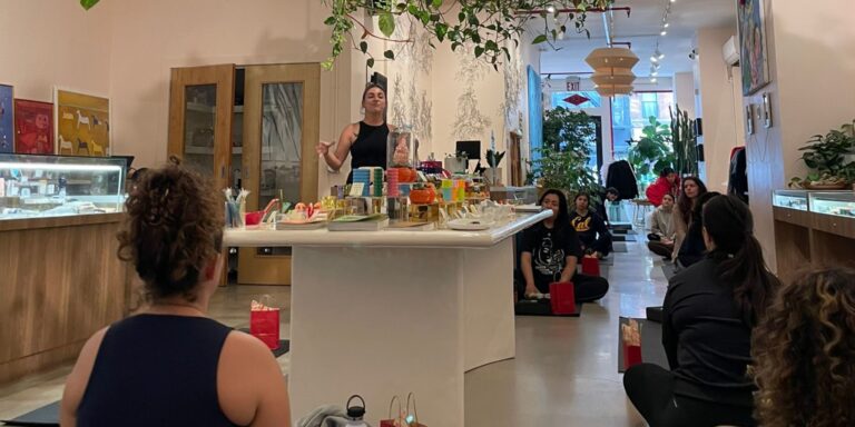 High Yoga NYC class at Mighty Lucky Dispensary