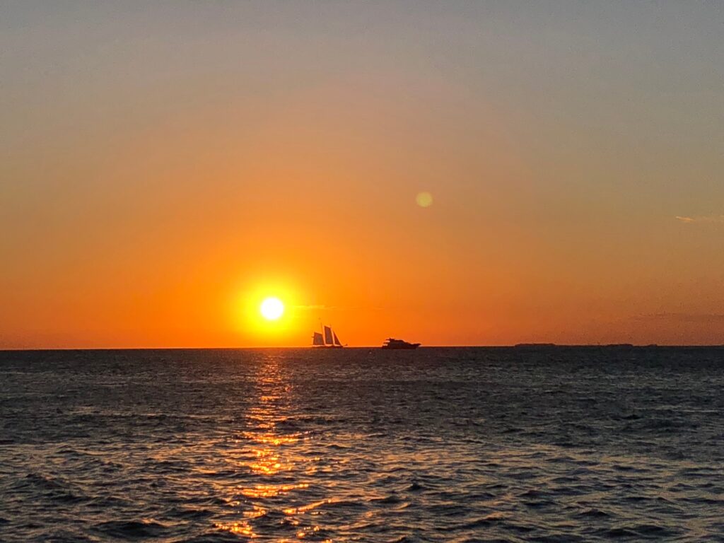 Sunset over the water in Key West, Florida