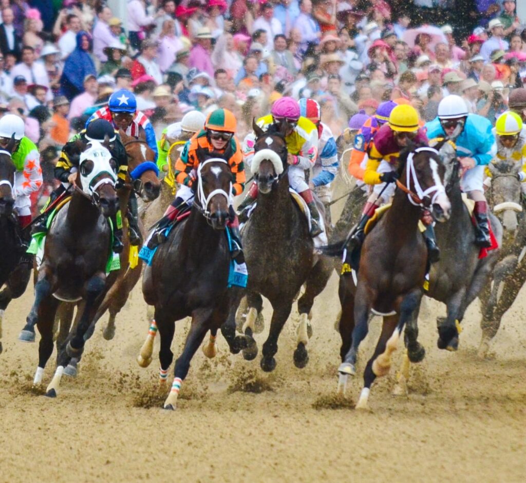 Horse Race at Churchill Downs in Louisville, KY