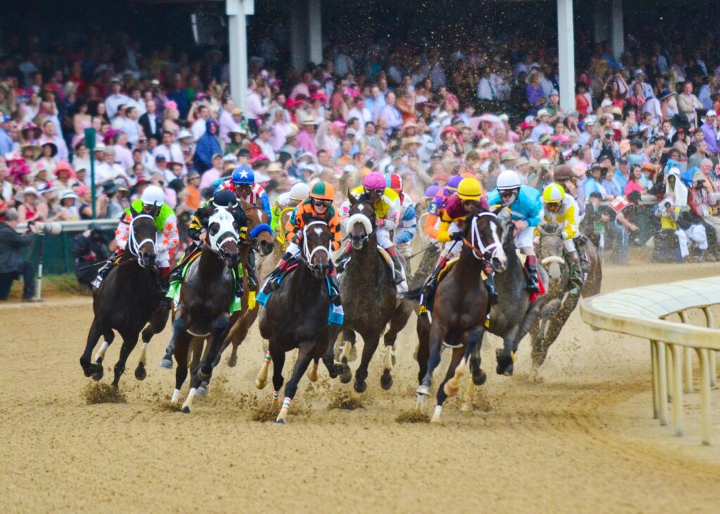 Horserace at Churchill Downs in Louisville, KY