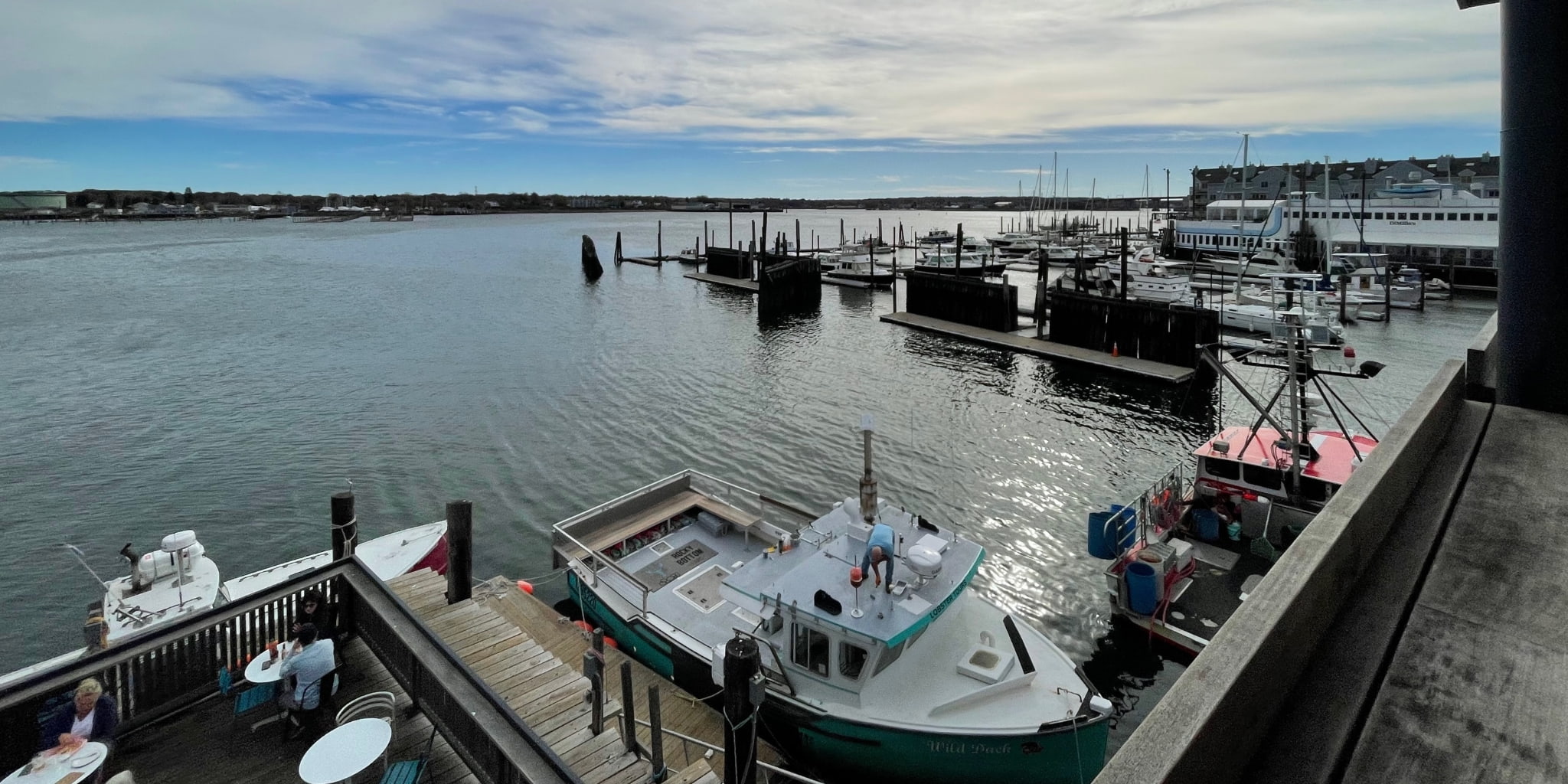 The boat harbor in Portland, Maine
