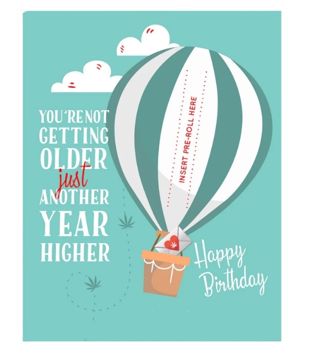 KushKards Hot Air Balloon Birthday Card