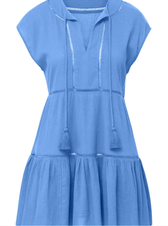 Change of Scenery Gari Dress In Bluebell