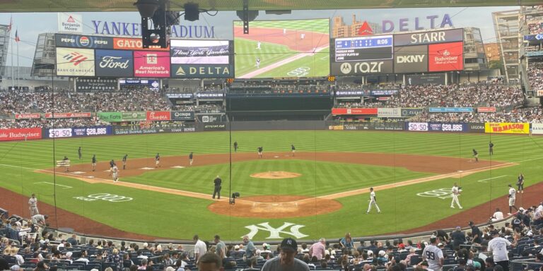 The field at Yankee Stadium