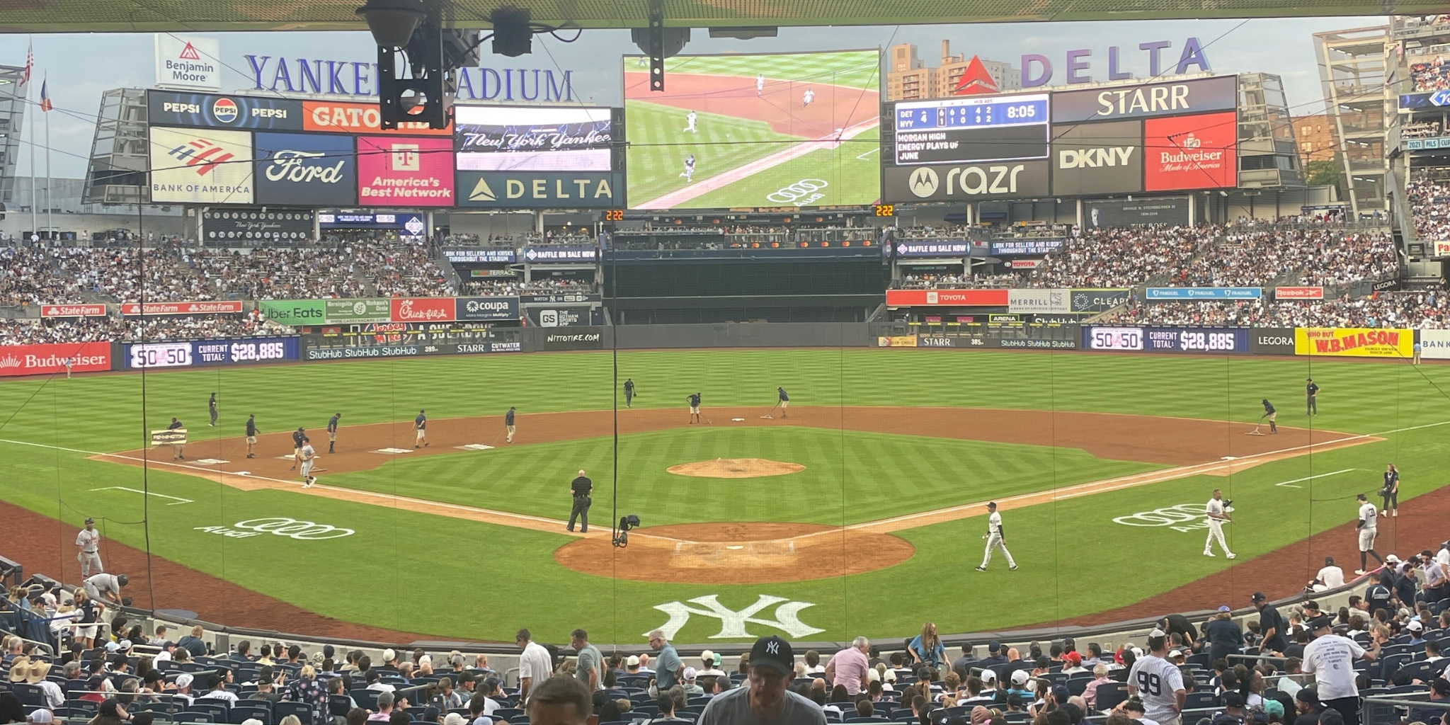 The field at Yankee Stadium