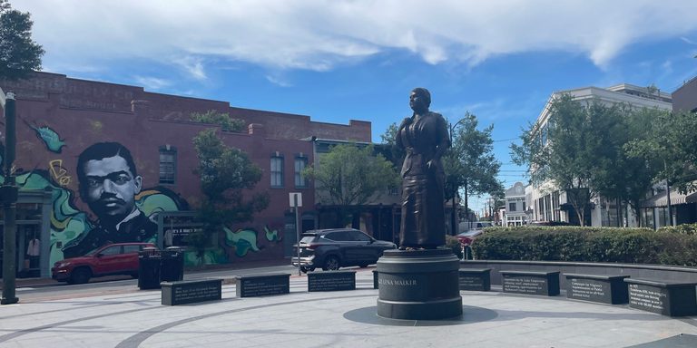 Statue of civil rights activist Maggie L. Walker in Richmond, VA.